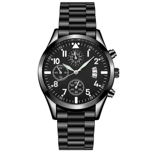 Men Quartz Watch Stainless Steel Band Alloy Case Luminous Hands Date Display Business Fashion Casual Multifunctional