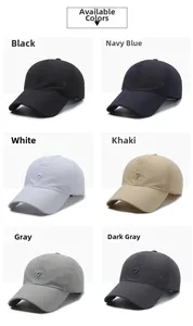 Six colors of breathable quick-dry baseball caps with number 7 embroidery detail