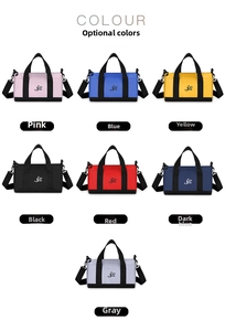 Matrix of water-resistant nylon cross-body pillow bags in seven diverse vibrant colors