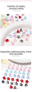 Macro shot of colorful lily glass beads for DIY necklaces and handmade jewelry crafts