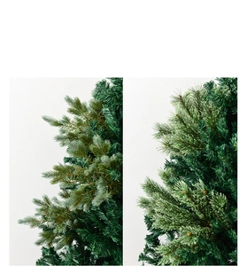 Detailed comparison of two realistic PE pine needle styles for Christmas wreath making