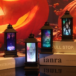 Halloween decorative LED lanterns with pumpkin, skull, bat and ghost patterns for parties