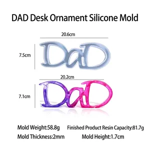 3D DAD Buchstaben Silikonform für DIY Harzguss und Heimtischdekorationen