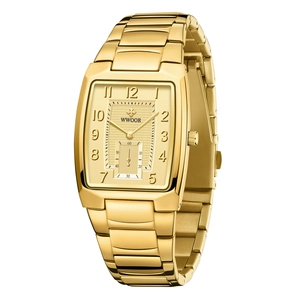 Damen Quarzuhr Rechteckiges Zifferblatt Edelstahlarmband Wasserdicht Business Mode Analoge Armbanduhr