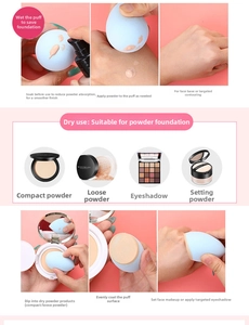 Detailed guide for dry and wet use of blue teardrop makeup sponge with cosmetics