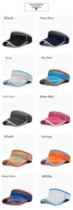 Mesh breathable sun visor hats for kids shown in ten vibrant color options