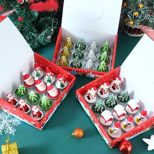 Set of 12 Christmas tealight candles featuring Santa, snowman and Xmas tree designs