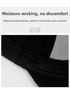 Detailed macro view of the wider black sweatband and breathable lining inside the baseball cap