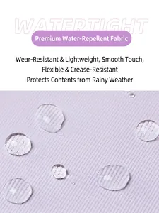 Waterproof lavender polyester fabric with twill texture for large student backpacks