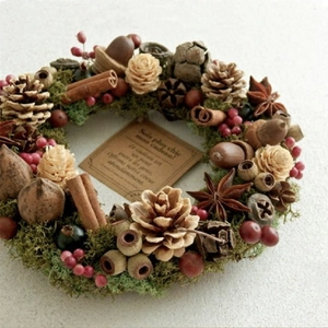 Natural Dried Moss Wreath Ring For DIY Christmas Home Decor Forest Rustic Style Wall Hanging Craft Accessory