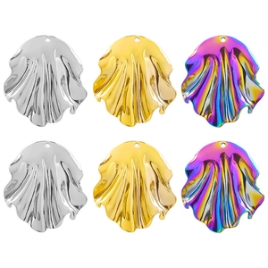 304 Stainless Steel Irregular Wavy Pendant Charms For DIY Jewelry Making Necklaces Bracelets Personalized Minimalist