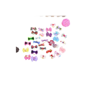 Ensemble d'accessoires cheveux nœuds colorés pour chiens et chats aux motifs variés