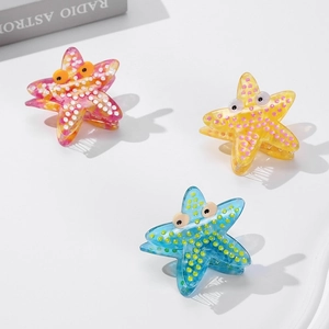 Starfish Hair Claw Clip Acetate Cute Cartoon Eyes Polka Dot Shark Clip For Women Hair Accessories Stylish Headwear Styling