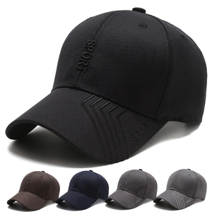 Sport Baseball Cap Polyester Cotton Blend Adjustable Metal Buckle Sun Protection Curved Brim Outdoor For Men