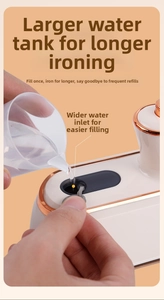 Close-up of the large water inlet and easy refilling process for the portable garment steamer