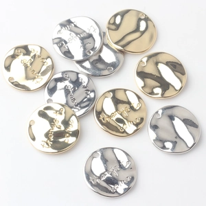 Silver and gold minimalist round letter charms for DIY handmade earring making accessories