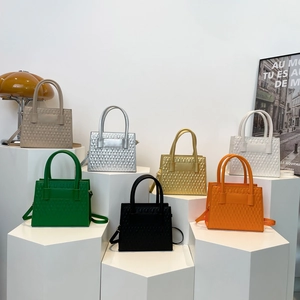 Damen Mode PU Leder Rautenprägung Handtasche Minimalistische Geometrische Schulter Umhängetasche Elegante Tragetasche Mit Tragegriffen