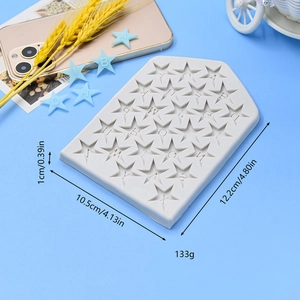 Stampo in silicone a stella con 26 lettere per fondente, cioccolato e creazioni fai-da-te