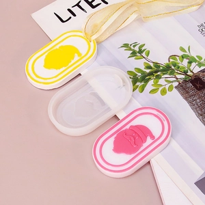 Three-piece contact lens case set with cute lemon and Santa Claus patterns on transparent base