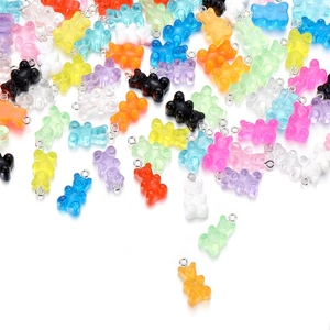 Ciondoli Orsetti Gommosa In Resina Animale Per Creazione Gioielli Fai Da Te Orecchini Collana Artigianato Kawaii Colori Caramella