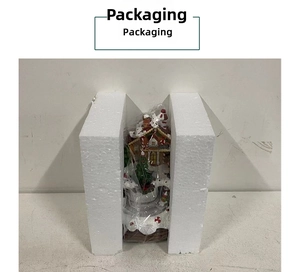 Detaillierte Ansicht des Weihnachtshauses mit sicherer Schaumstoff-Schutzverpackung