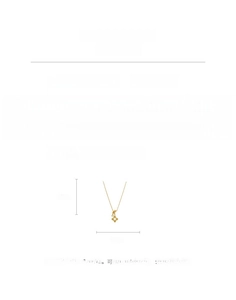 Detailed size chart showing 18k gold plated clover necklace dimensions and zircon weight