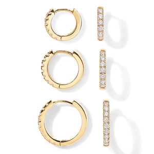 Copper Hoop Earrings With Micro Pave Zircon Round Geometric Minimalist Korean Style Jewelry For Women