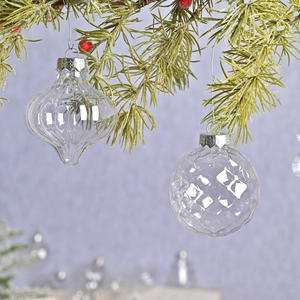 Ornamenti Di Natale Trasparenti Plastica PET Decorazioni Appese Cavo Albero Di Vacanza Festa Casa Arredamento Elegante Festoso