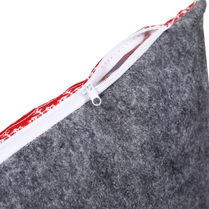 Christmas pillowcase featuring snowflake patterns and high-quality invisible zipper details