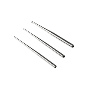 Three G23 titanium insertion taper pins for body piercing jewelry in various sizes