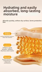 3D-Diagramm der Pfotenbalsam-Tiefenhydration und Hautreparatur für Haustiere