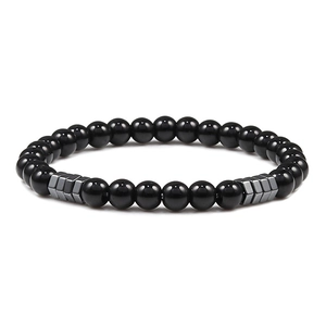 Minimalist 6mm Tiger Eye and Turquoise yoga beaded bracelet for men and women