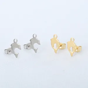 Delfin Ohrstecker Edelstahl Minimalistisch Vakuum Versilbert Tierform Mode Pendeln Schmuck Für Damen
