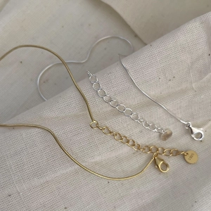 S925 sterling silver octagonal snake bone bracelets in gold and silver finish