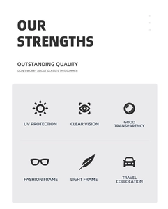 Detaillierte Grafik zu UV-Schutz und hoher Transparenz der Punk-Oval-Sonnenbrille