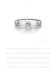Detailed spec sheet for 0.30Ct moissanite S925 silver ring with 4mm stone measurements