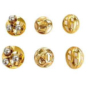 Retro hollow semicircular gold plated hoop earrings in various artistic metal designs