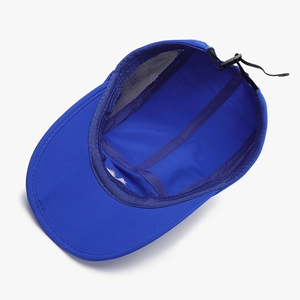 Royal blue breathable mesh baseball cap with adjustable drawstring and quick-dry fabric
