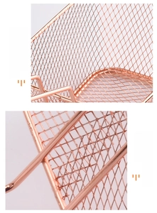Détail des bords lisses et des soudures renforcées sur ce panier à friture en or rose