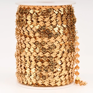 18k gold plated stainless steel 6mm leaf shell chain link for jewelry making DIY