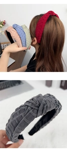 Detail view of solid color knotted headbands showing fabric texture and vibrant colors