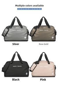 Available in silver, rose gold, black, and pink colors for this large travel gym bag