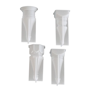 Set of 4 geometric castle and pillar silicone molds for DIY candle and ring holder making