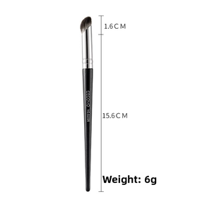 Detailed size view of GECOMO angled concealer brush with matte handle and silver ferrule