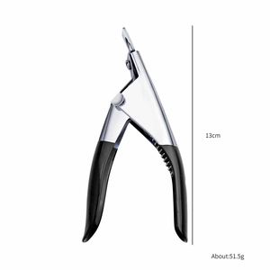 Professional 13cm U-shaped nail clipper for acrylic nails with ergonomic handle