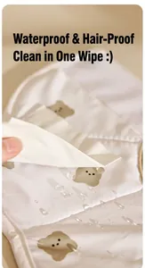 Tejido impermeable con ositos para collar de mascotas que muestra fácil limpieza