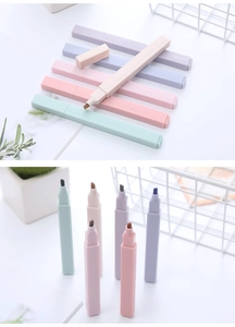 Detailed view of Morandi soft-tip highlighters set with chiseled tips and aesthetic colors