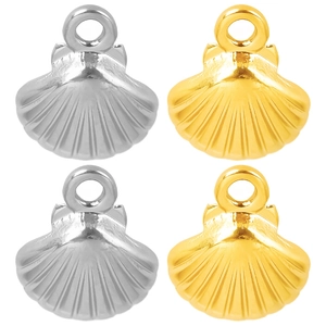 Ocean Shell Pendant 304 Stainless Steel 18K Gold Plated Minimalist DIY Jewelry Accessories For Women