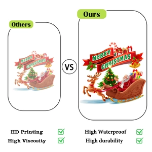 Detailed comparison of high-definition waterproof Christmas stickers with vivid colors