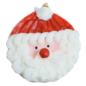 Bougie parfumée en forme de tête de Père Noël pour la décoration de table de Noël